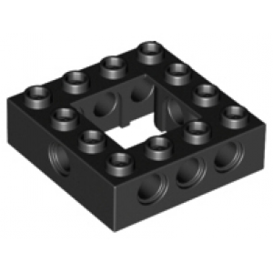 Technic Steen 4x4 open midden Black